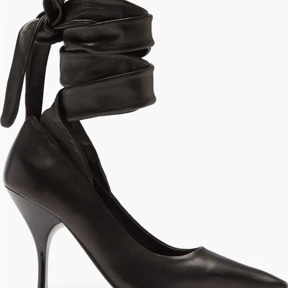 Jeffrey Campbell Elegant Black Wrap Heels - Picture 4 of 4